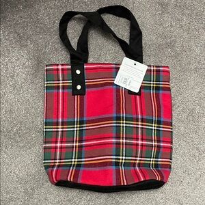 Pottery Barn Multicolor Plaid Tote